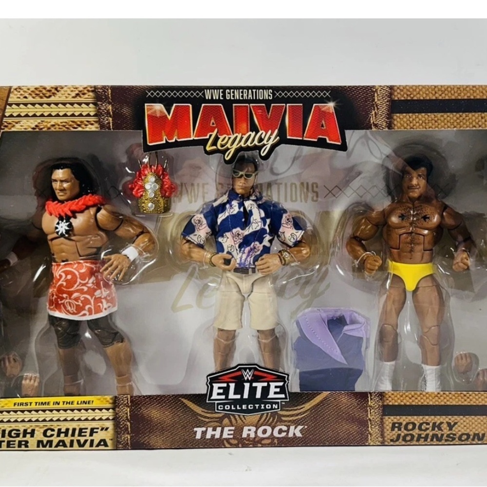 WWE Generations Elite Collection Mavia Legacy Figures (3) THE ROCK